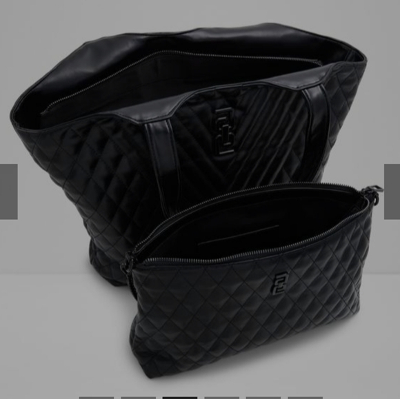 Aldo Zinia Black Quilted Women's Tote Bag - Picture 11 of 16